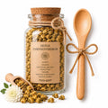 Herb Spell Jar + Spoon | Fetus Chrysanthemum | Dried, Cut & Sifted | Calm + Clarity Botanical | 50ML __etsy:8029953018