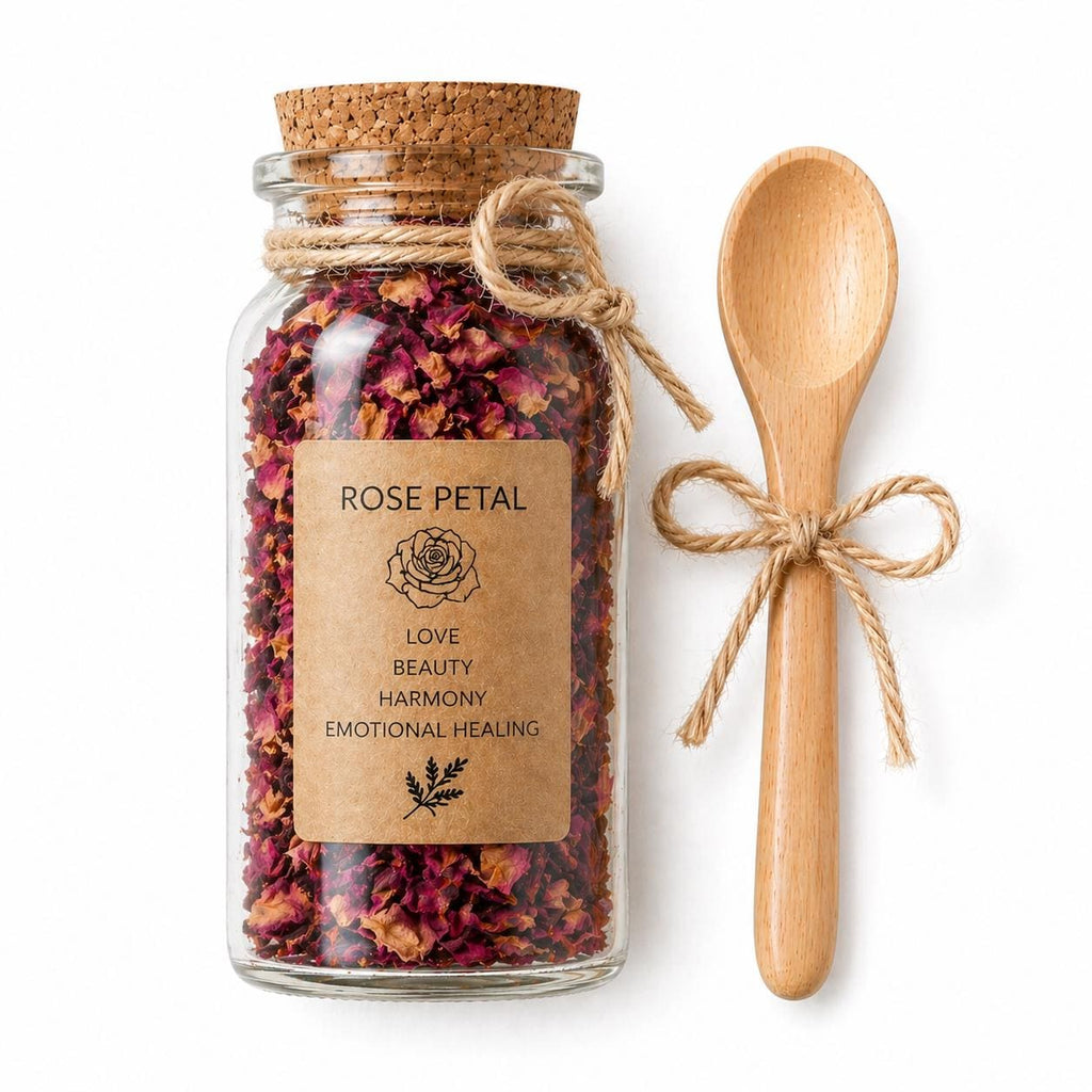 Spell Jar + Spoon | Rose Petal | Dried, Cut & Sifted | Rose SPP. | 50ML