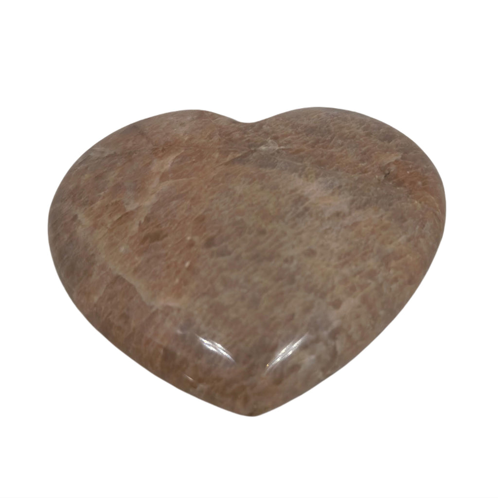 Crystal + Rocks| Flashy | Peach Moonstone Heart | 3inch