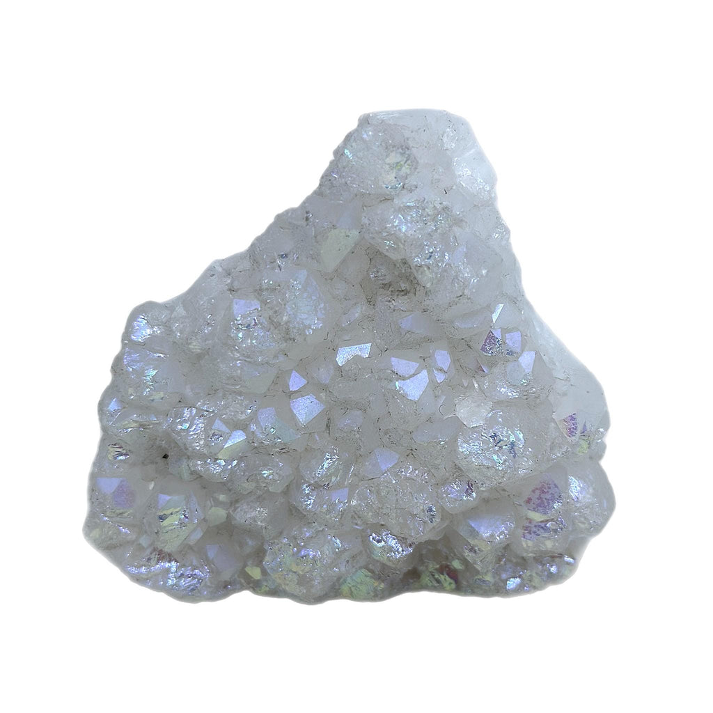 Crystal + Rocks| Rainbow Dusted Angel Aura |  Quartz Cluster | 3inch