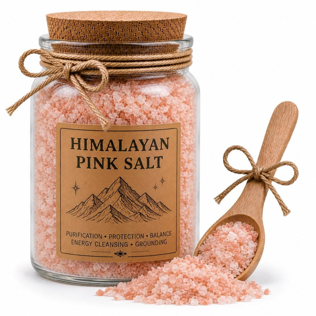 Herb Spell Jar + Spoon | Pink Rose | Dried, Cut & Sifted | Halite | 50ML