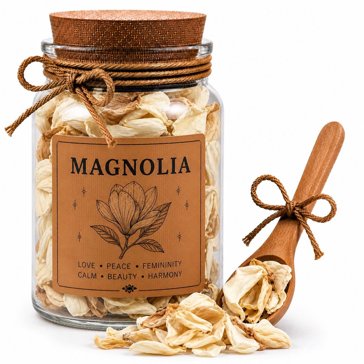 Herb Spell Jar + Spoon | Magnolia | Dried, Cut & Sifted | Magnolia Spp. | 50ML