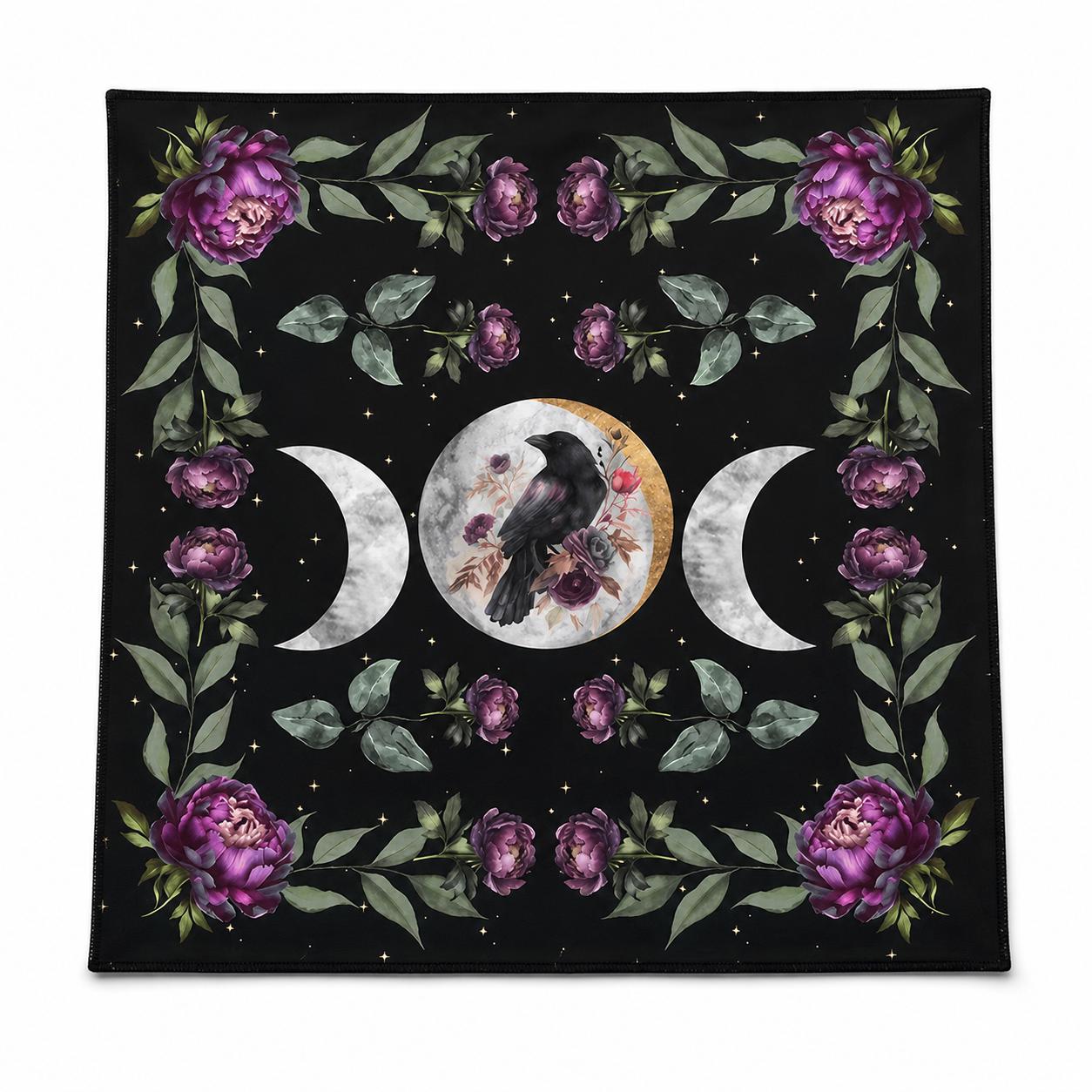 XL Witch Alter | Mantle | Ritual | Divination | Tarot Cloth | Raven Moon
