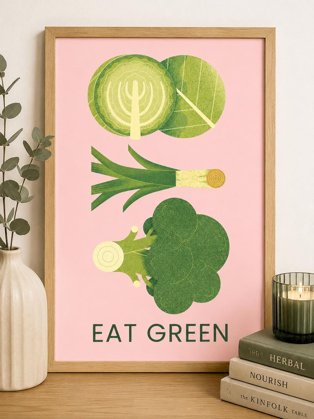 Eat Green | Digital Poster | Wall Art Decor | Kitchen Art | Witchcraft Herbology Healing | Instant Download