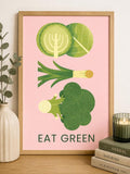 Eat Green | Digital Poster | Wall Art Decor | Kitchen Art | Witchcraft Herbology Healing | Instant Download