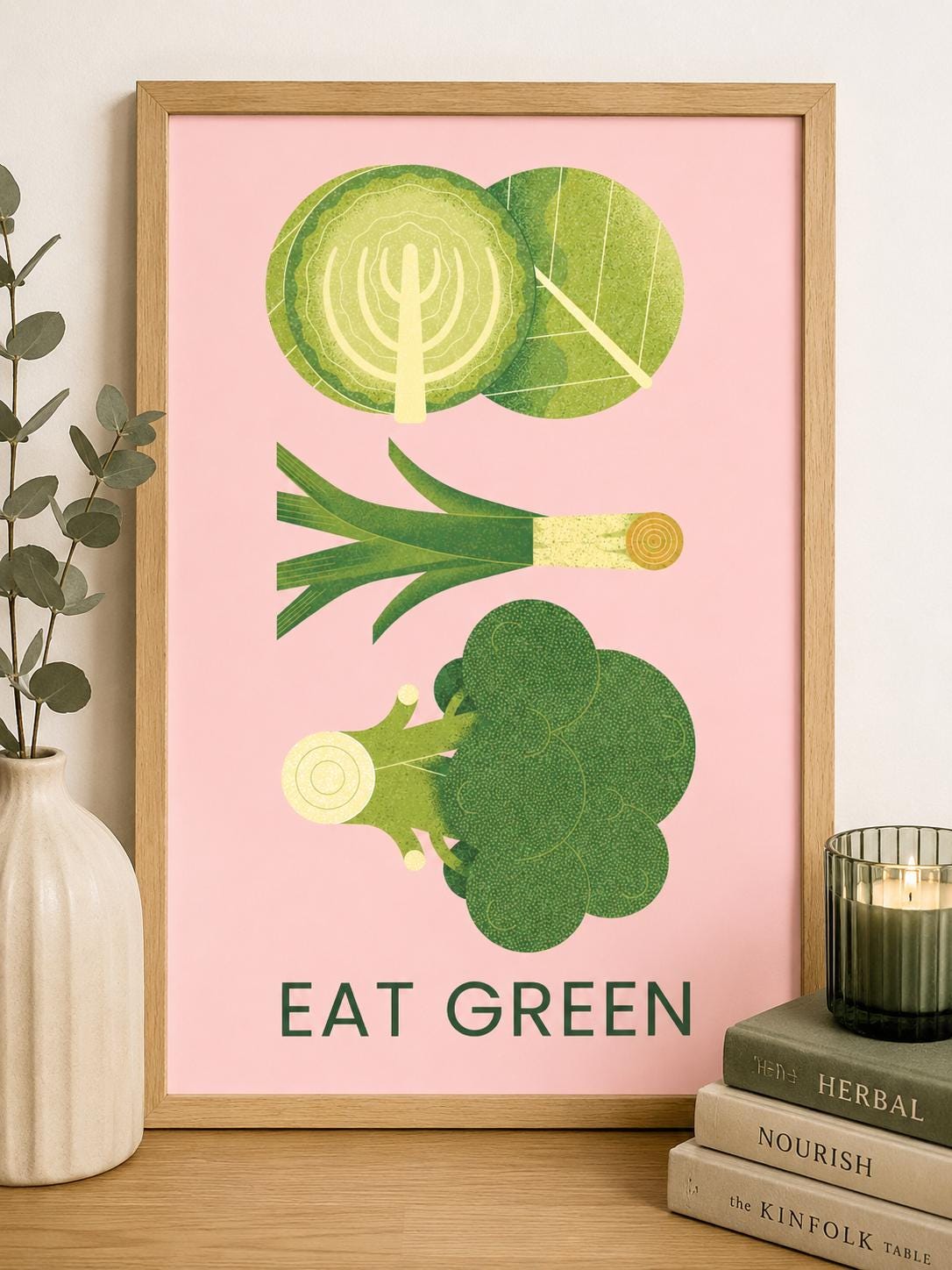 Eat Green | Digital Poster | Wall Art Decor | Kitchen Art | Witchcraft Herbology Healing | Instant Download