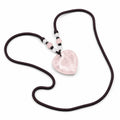 Rose Quartz Crystal | Pendant Necklace | Obsidian Crystal | Love & Compassion | Heart Pendant