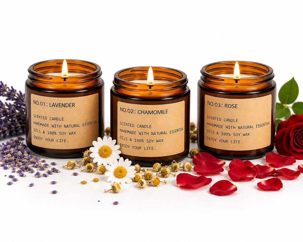 Handmade Aromatherapy | Soy Candle | Calm | Scented | Cozy | Healing | Warm | Decor | Lavender | Chamomile | Rose