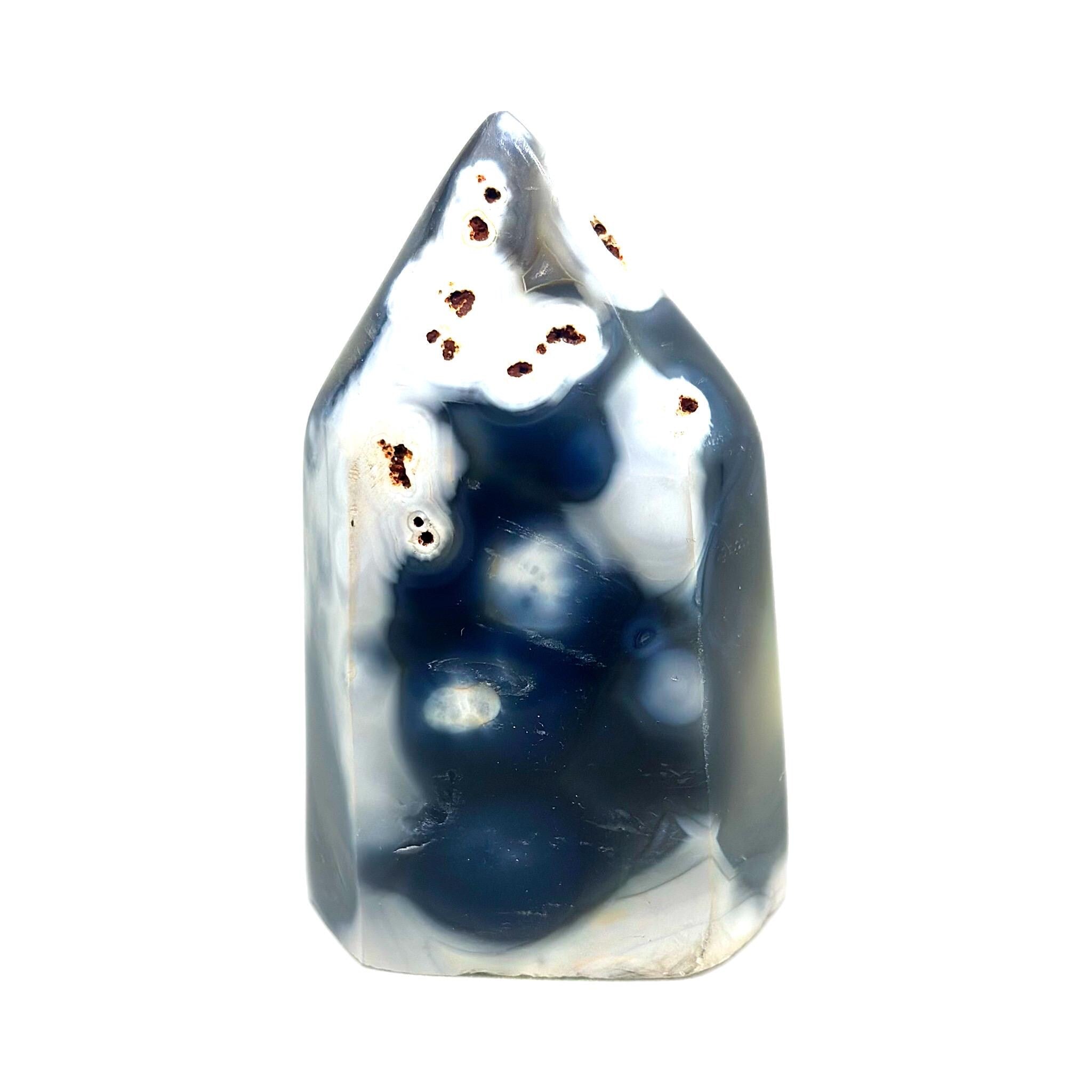 Crystal + Rocks | Polished | Chunky Orca Agate Tower | 3inch