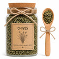 Herb Spell Jar + Spoon | Chives | Dried, Cut & Sifted | Allium Schoenoprasum | 50ML
