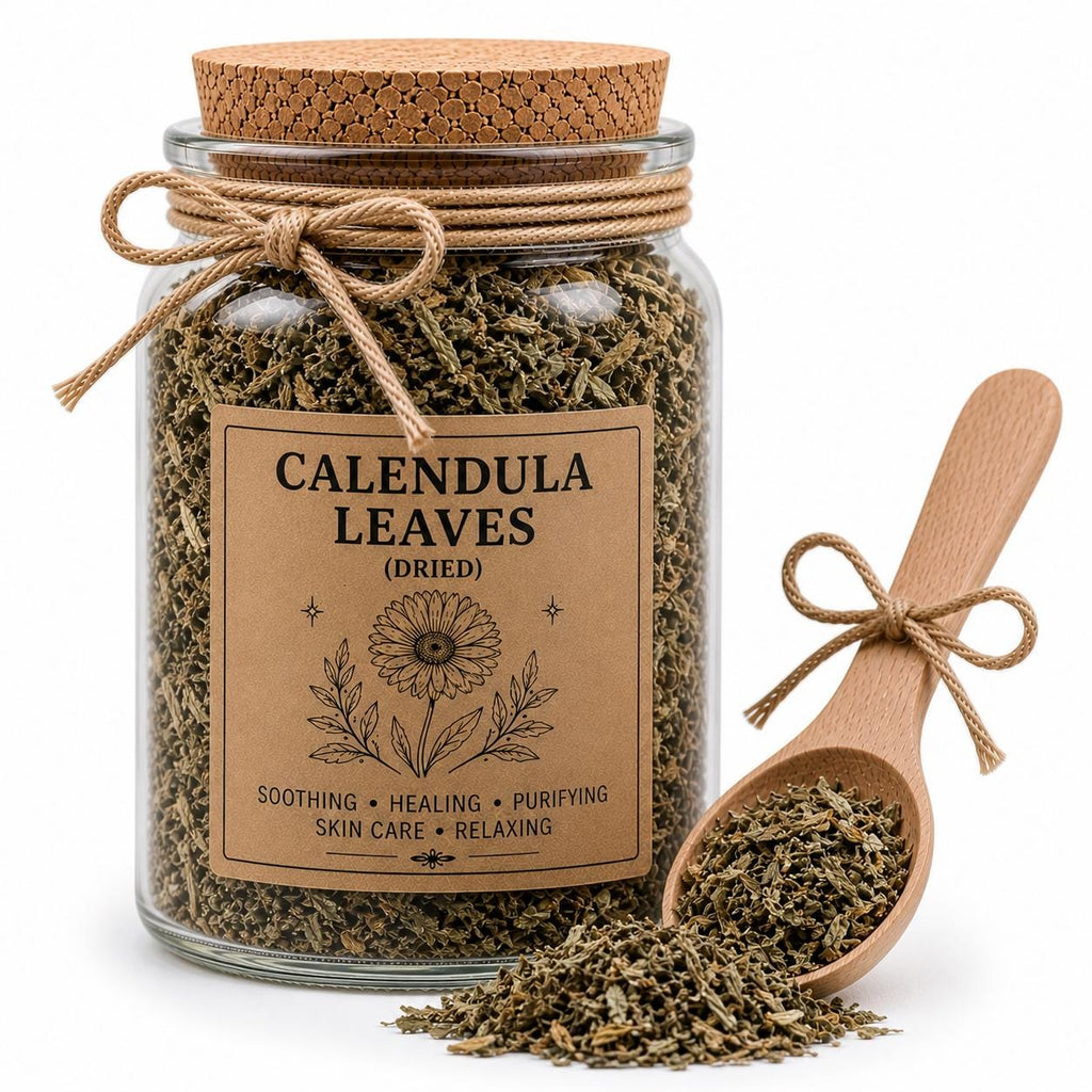 Herb Spell Jar + Spoon | Calendula | Dried, Cut & Sifted | Calendula Officinalis | 50ML