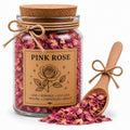 Herb Spell Jar + Spoon | Pink Rose | Dried, Cut & Sifted | Rosa Spp. | 50ML