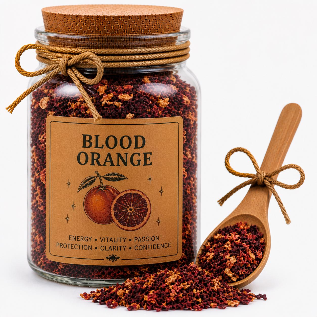 Spell Jar + Spoon | Blood Orange | Dried, Cut & Sifted | Citrus Sinensis | 50ML