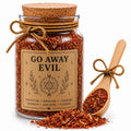 Herb Spell Jar + Spoon | Go Away Evil (Herbal Blend) | Dried, Cut & Sifted | Protective Botanical Mix | 50ML