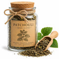 Herb Spell Jar + Spoon | Patchouli | Dried, Cut & Sifted | Botanical Herb | 50ML