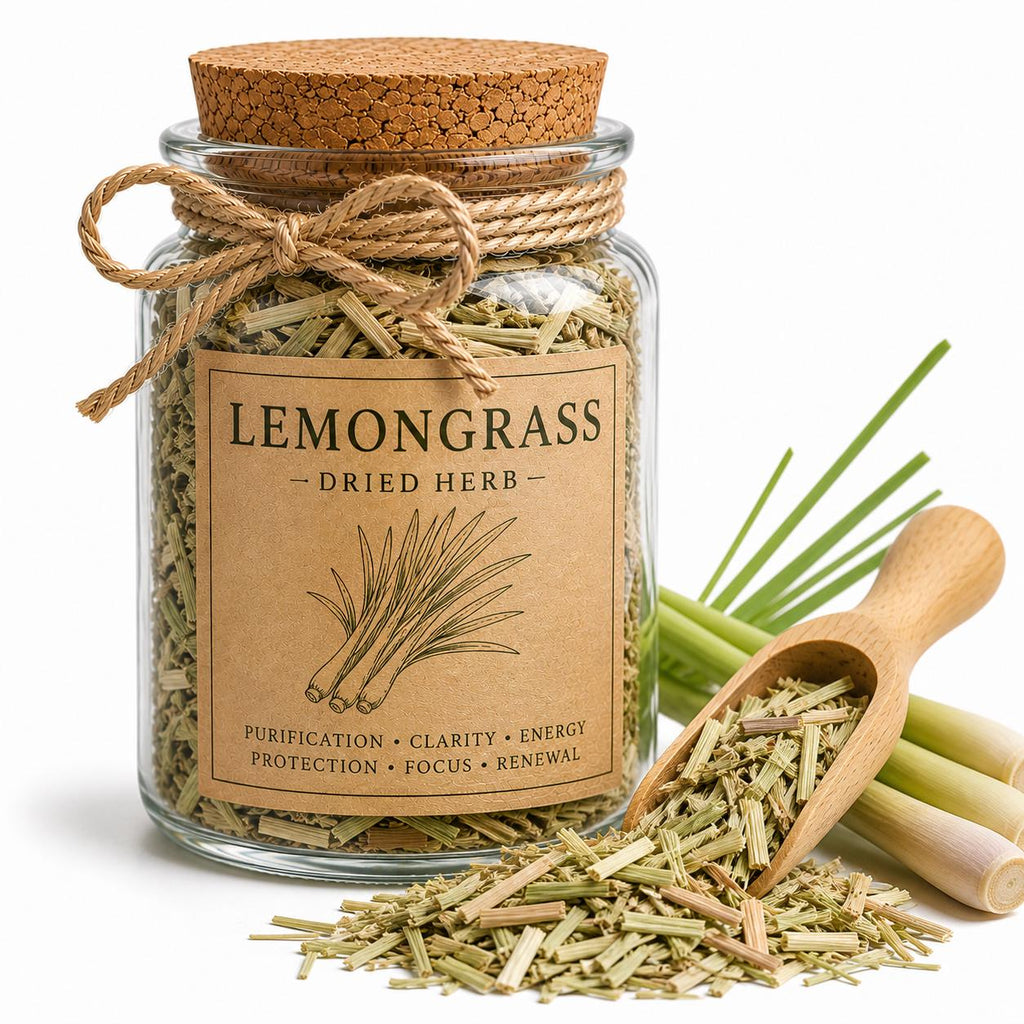 Herb Spell Jar + Spoon | Lemongrass | Dried, Cut & Sifted | Botanical | 50ML
