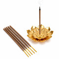 5 Incense Sticks Set + Gold Lotus Incense Holder | Aromatherapy | Meditation | Cleanse | Power | Courage | Strength | Love | Health | Wealth