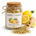 Herb Spell Jar + Spoon | Lemon + Ginger | Dried, Cut & Sifted | Digestive Wellness Botanical | 50ML