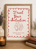 Trust Your Intuition | Digital Poster | Wall Art Decor | Crystal Art | Witchcraft Herbology Healing | Instant Download