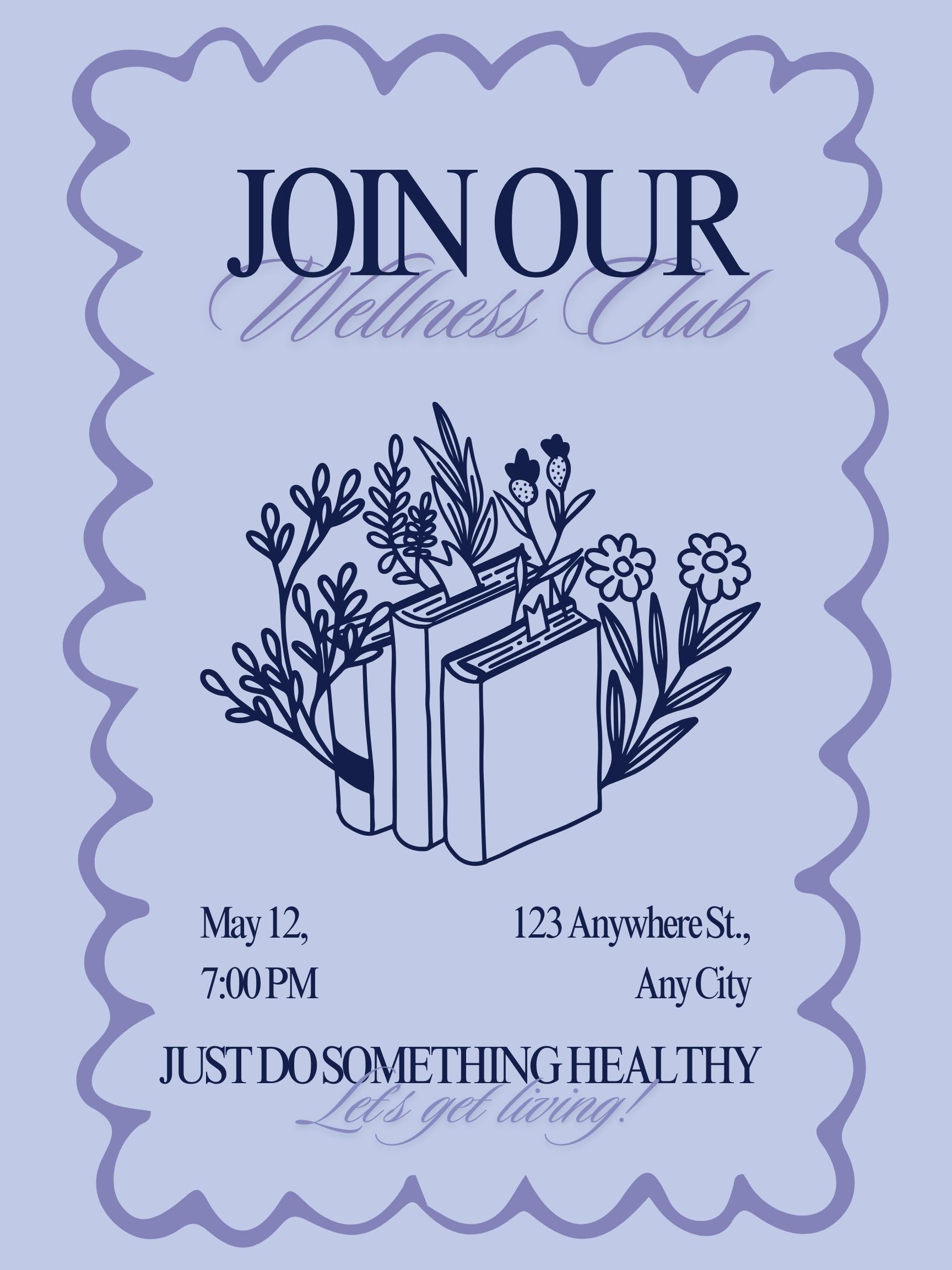 Wellness Club | Digital Poster | Wall Art Decor | Funny Art | Witchcraft Herbology Healing | Instant Download