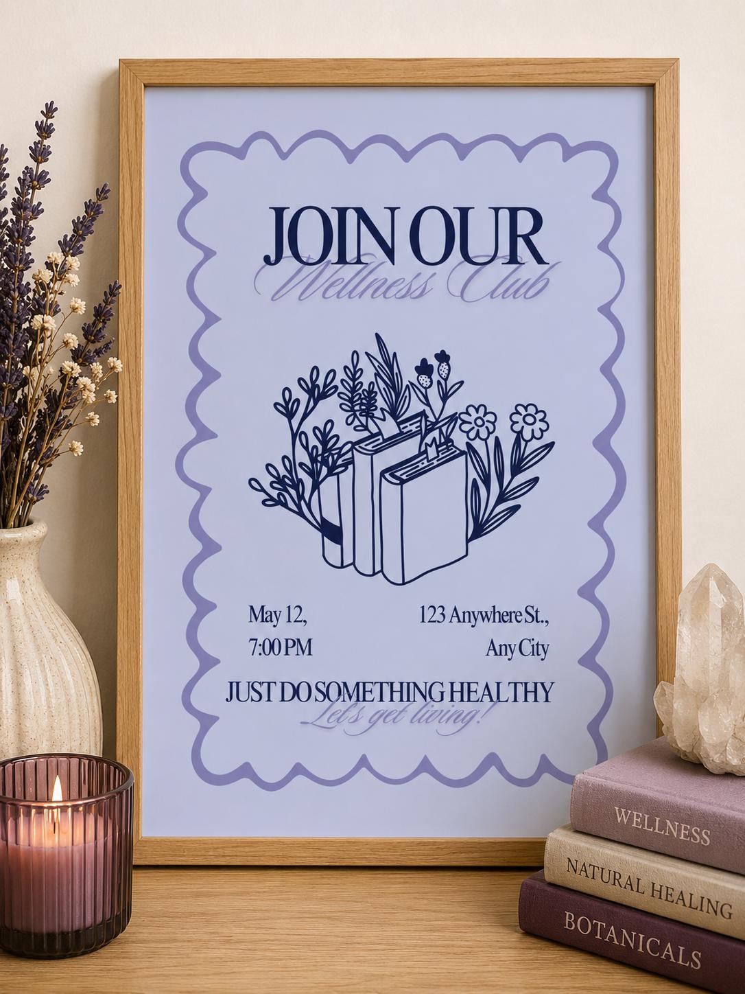 Wellness Club | Digital Poster | Wall Art Decor | Funny Art | Witchcraft Herbology Healing | Instant Download