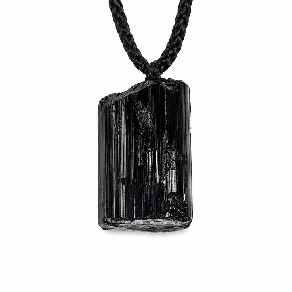 Black Tourmaline Crystal | Pendant Necklace | Raw Crystal | Protection + Grounding | Pendant