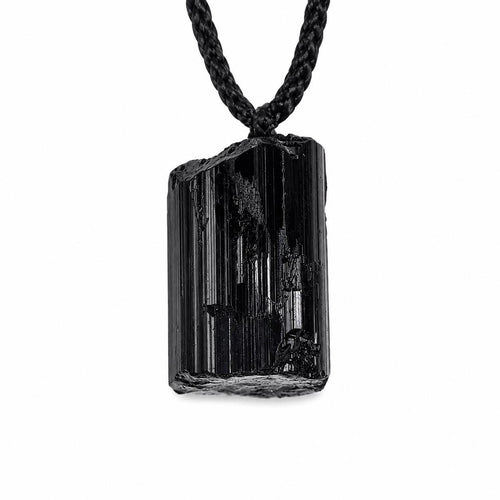 Black Tourmaline Crystal | Pendant Necklace | Raw Crystal | Protection + Grounding | Pendant
