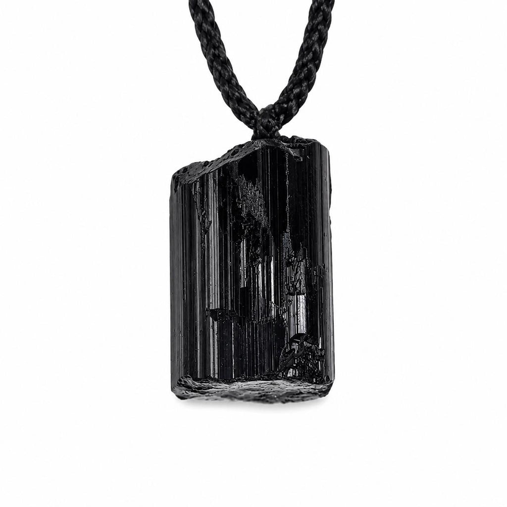 Black Tourmaline Crystal | Pendant Necklace | Raw Crystal | Protection + Grounding | Pendant