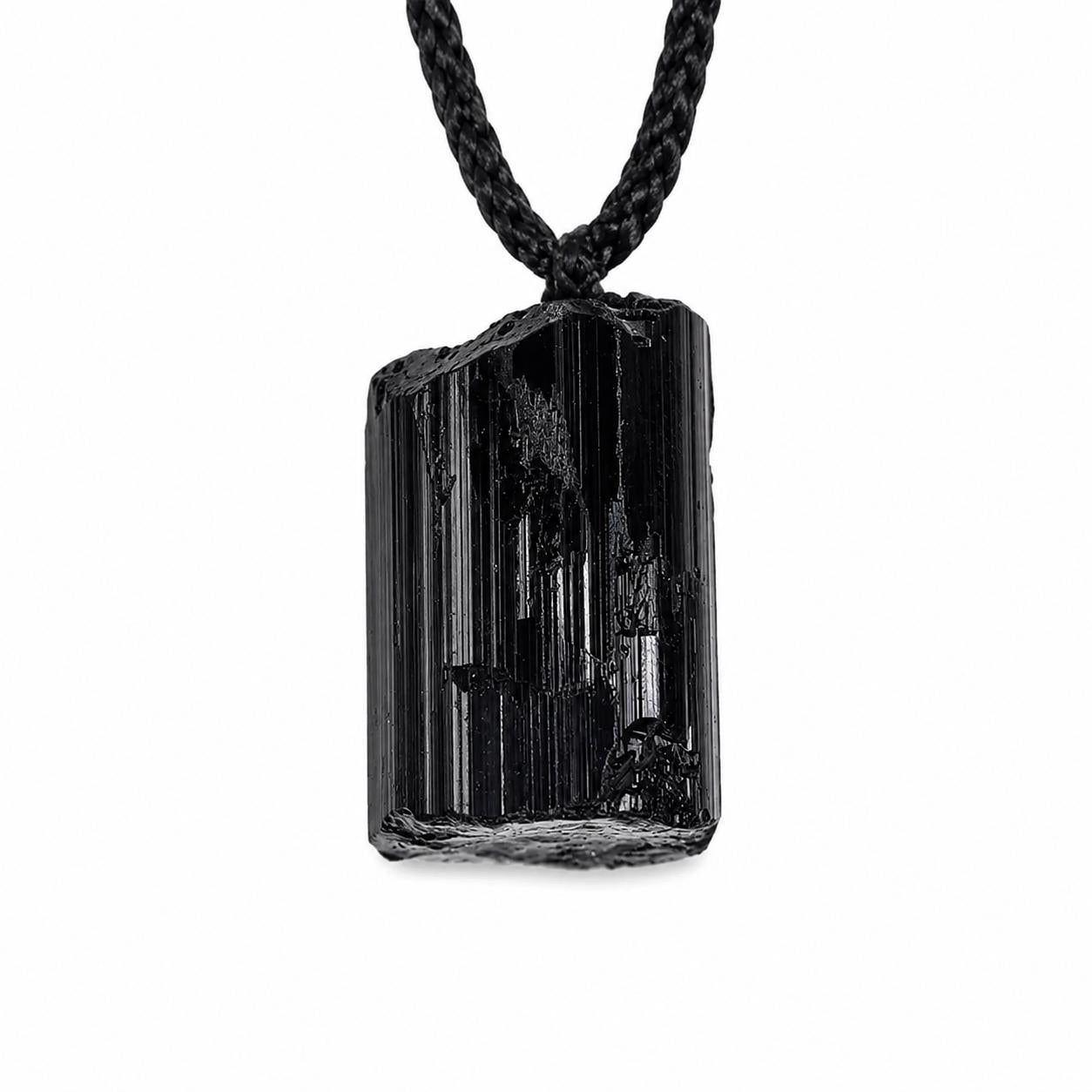 Black Tourmaline Crystal | Pendant Necklace | Raw Crystal | Protection + Grounding | Pendant