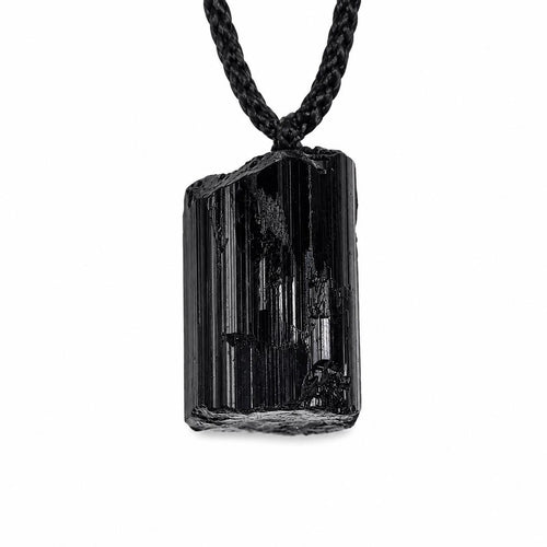 Black Tourmaline Crystal | Pendant Necklace | Raw Crystal | Protection + Grounding | Pendant