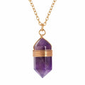 Amethyst Gold Chain | Pendant Necklace | Crystal | Calm + Spirtuality | Point Pendant