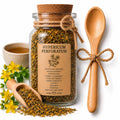 Herb Spell Jar + Spoon | Hypericum Perforatum | Dried, Cut & Sifted | Light + Emotional Healing Botanical | 50ML