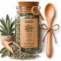 Herb Spell Jar + Spoon | Sage  | Dried, Cut & Sifted | Salvia Officinalis | 50ML