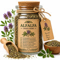 Herb Spell Jar + Spoon | Alfafa | Dried, Cut & Sifted | Medicago Sativa | 50ML