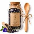 Herb Spell Jar + Spoon | Butterfly Pea | Dried, Cut & Sifted | Clitoria Ternatea | 50ML
