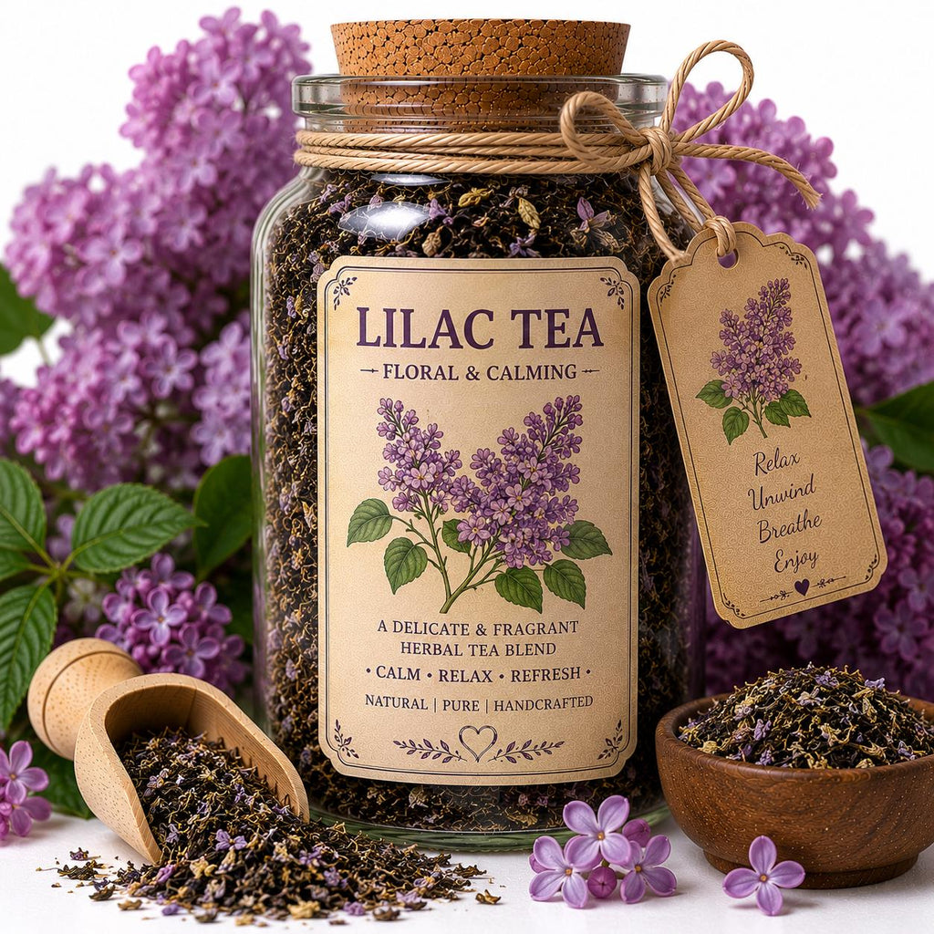 Herb Spell Jar + Spoon | Lilac Tea | Dried, Cut & Sifted | Syringa Vulgaris | 50ML