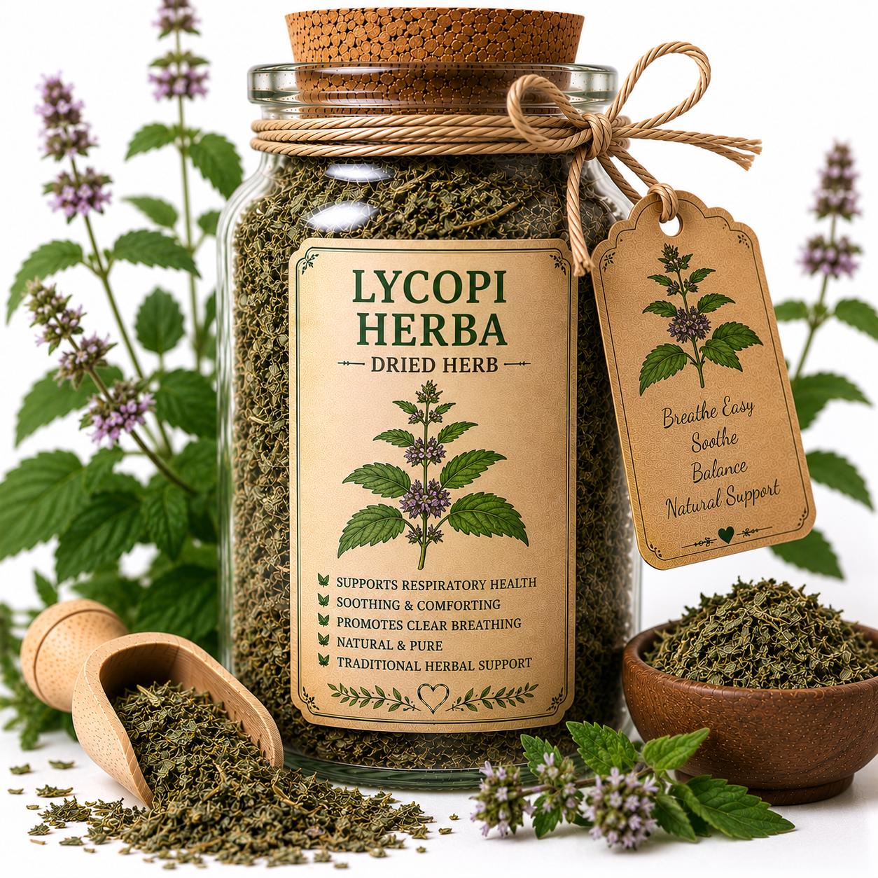 Herb Spell Jar + Spoon | Lycopi Herba | Dried, Cut & Sifted | Lycopus Lucidus | 50ML