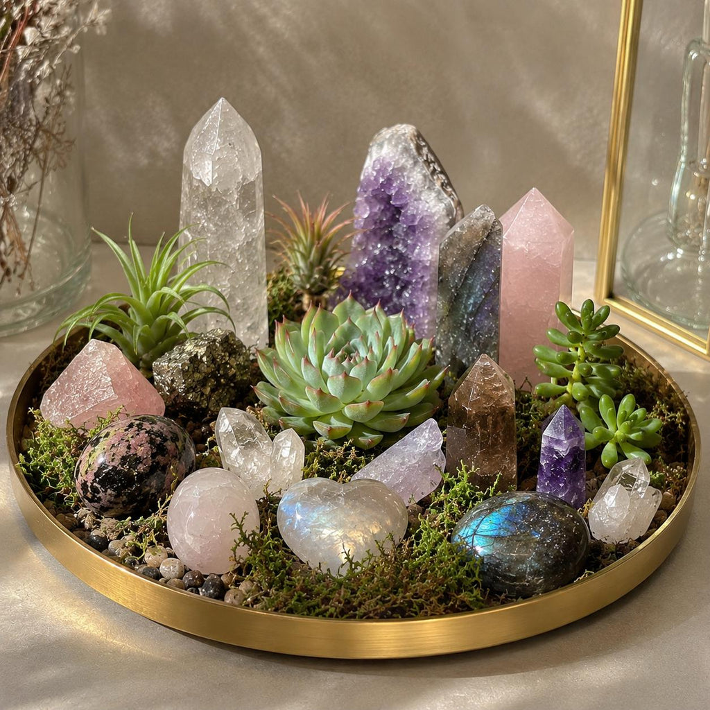 Crystals + Decor | Custom | Extra Large Deluxe Scenic Crystal Garden | 10 Premium Crystals
