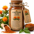 Herb Spell Jar + Spoon | Carthami Flos | Dried, Cut & Sifted | Carthamus Tinctorius | 50ML