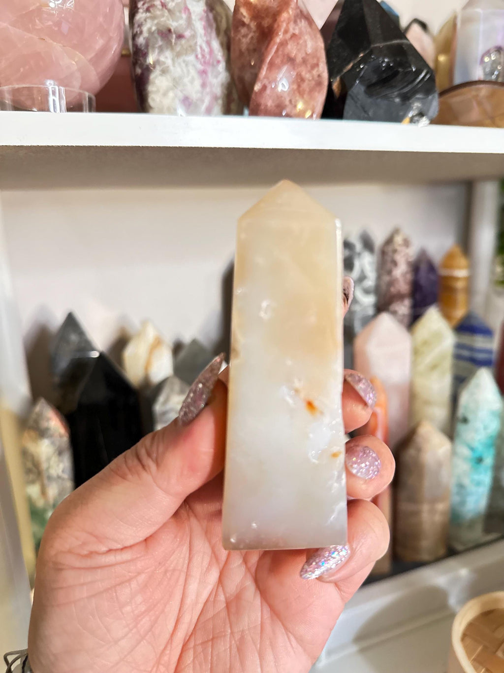 Crystal + Rocks | Super Druzy | Carnelian Agate Tower | 4in