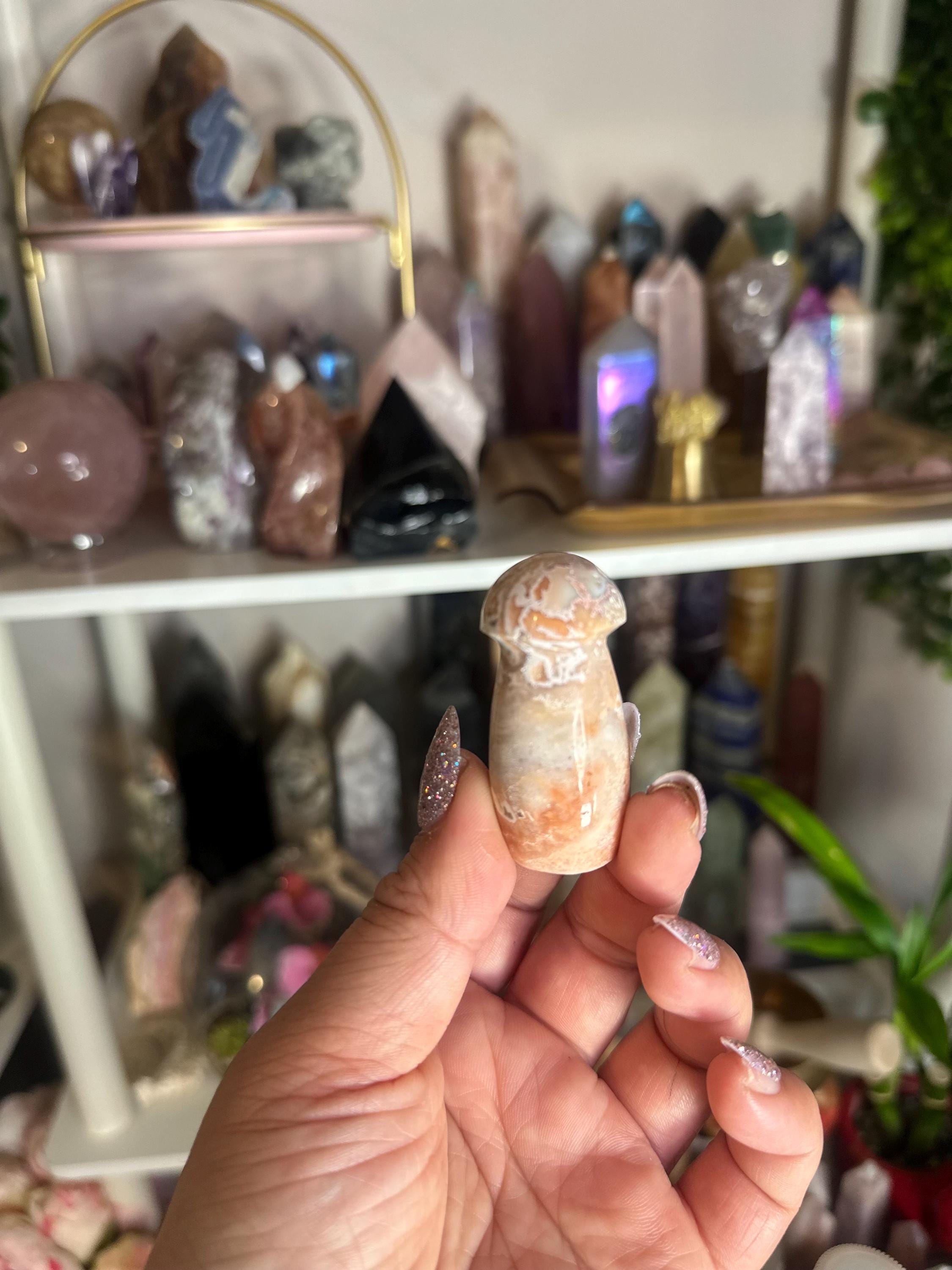 Crystal + Rocks | Polished | Pink Crazy Laced Agate Mushroom | 2inch