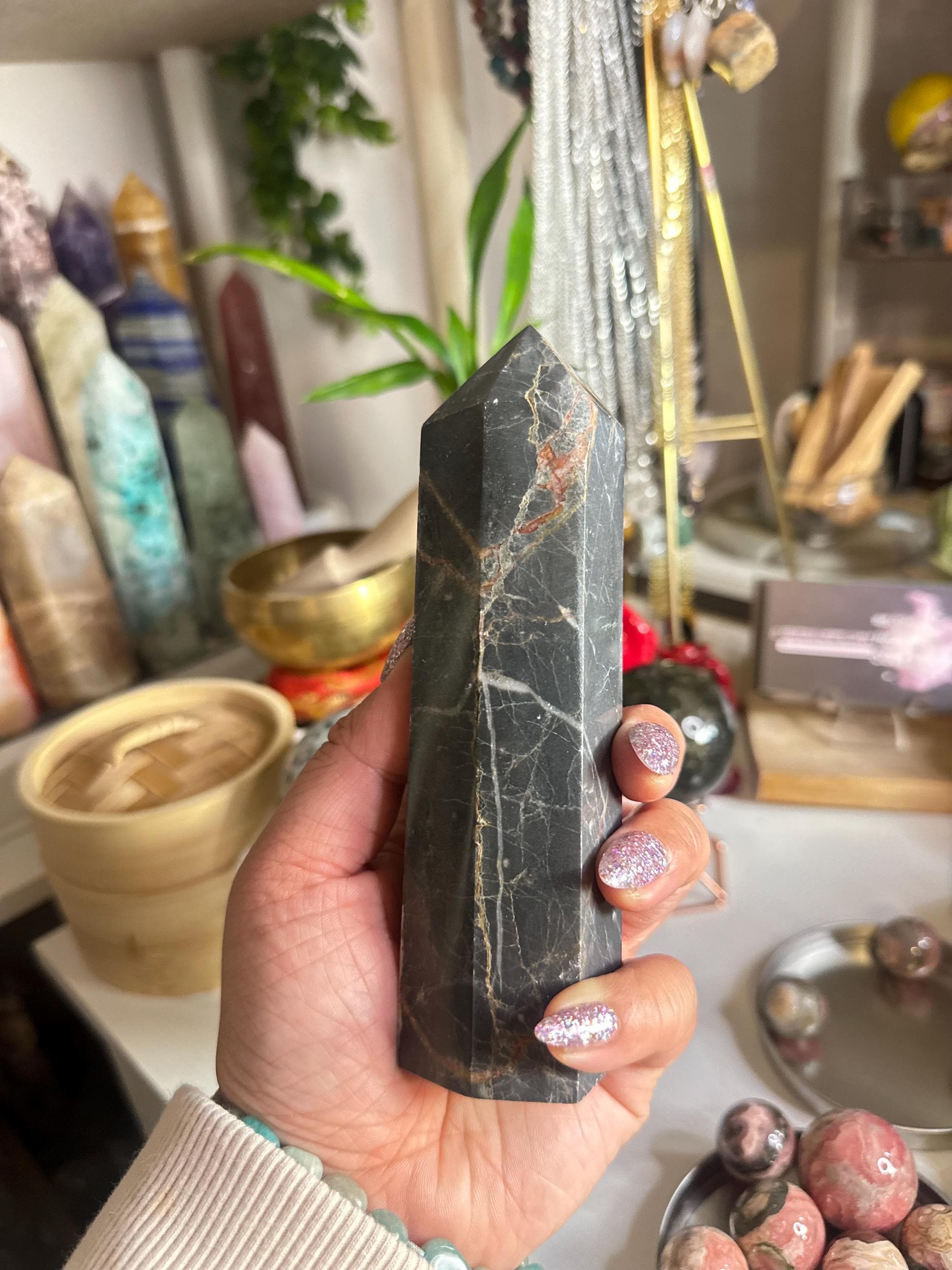 Crystal + Rocks | Polished | Brecciated Jasper Tower | 7inch