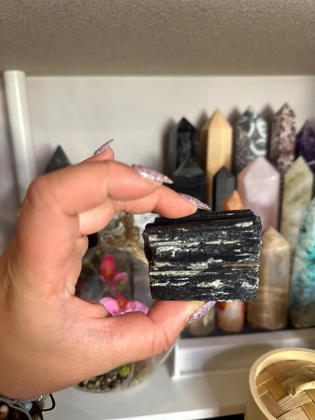 Crystal + Rocks | Stunning | Black Tourmaline in Muscovite Raw Chunks | 2-4in