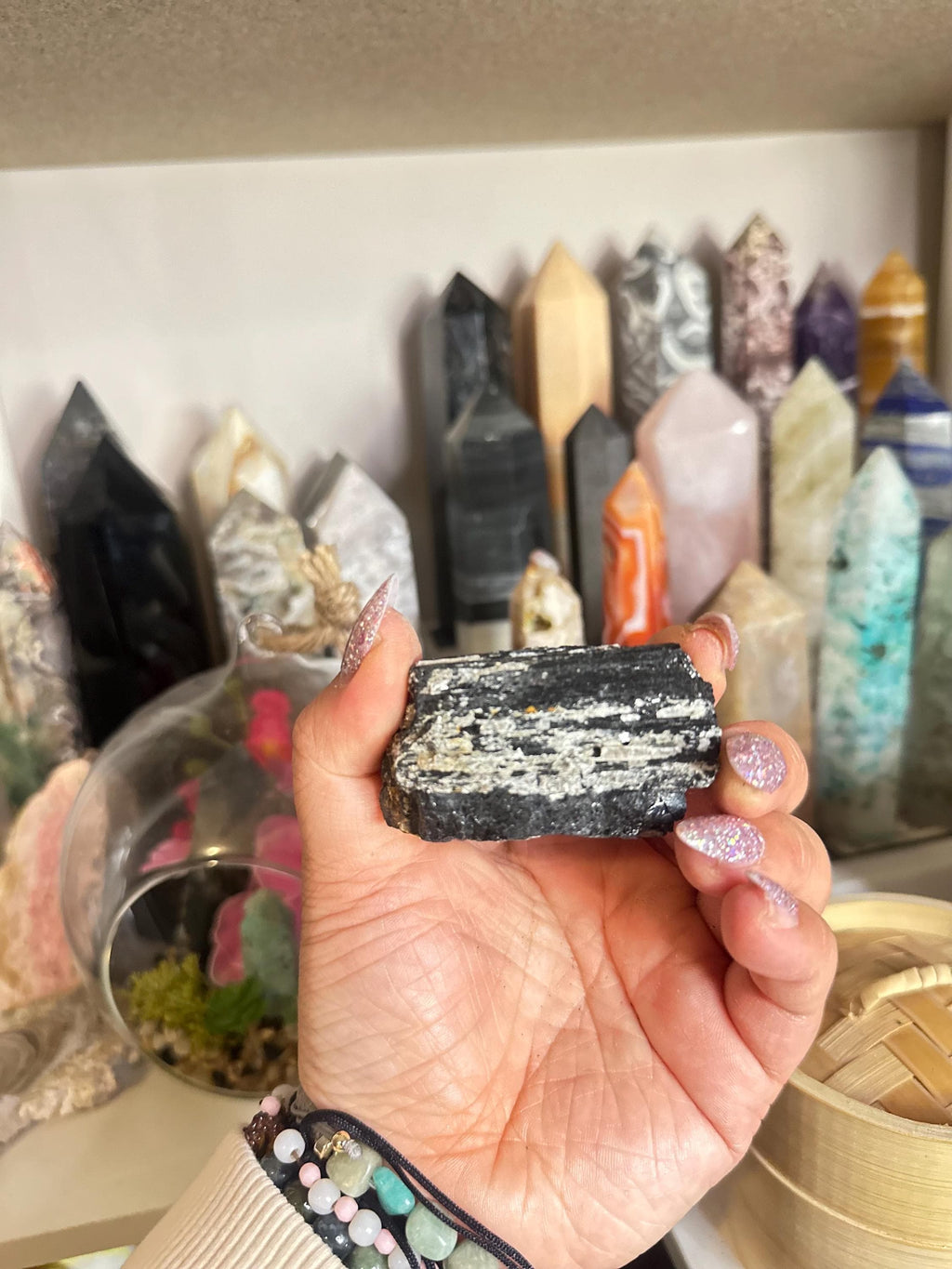 Crystal + Rocks | Stunning | Black Tourmaline in Muscovite Raw Chunks | 2-4in