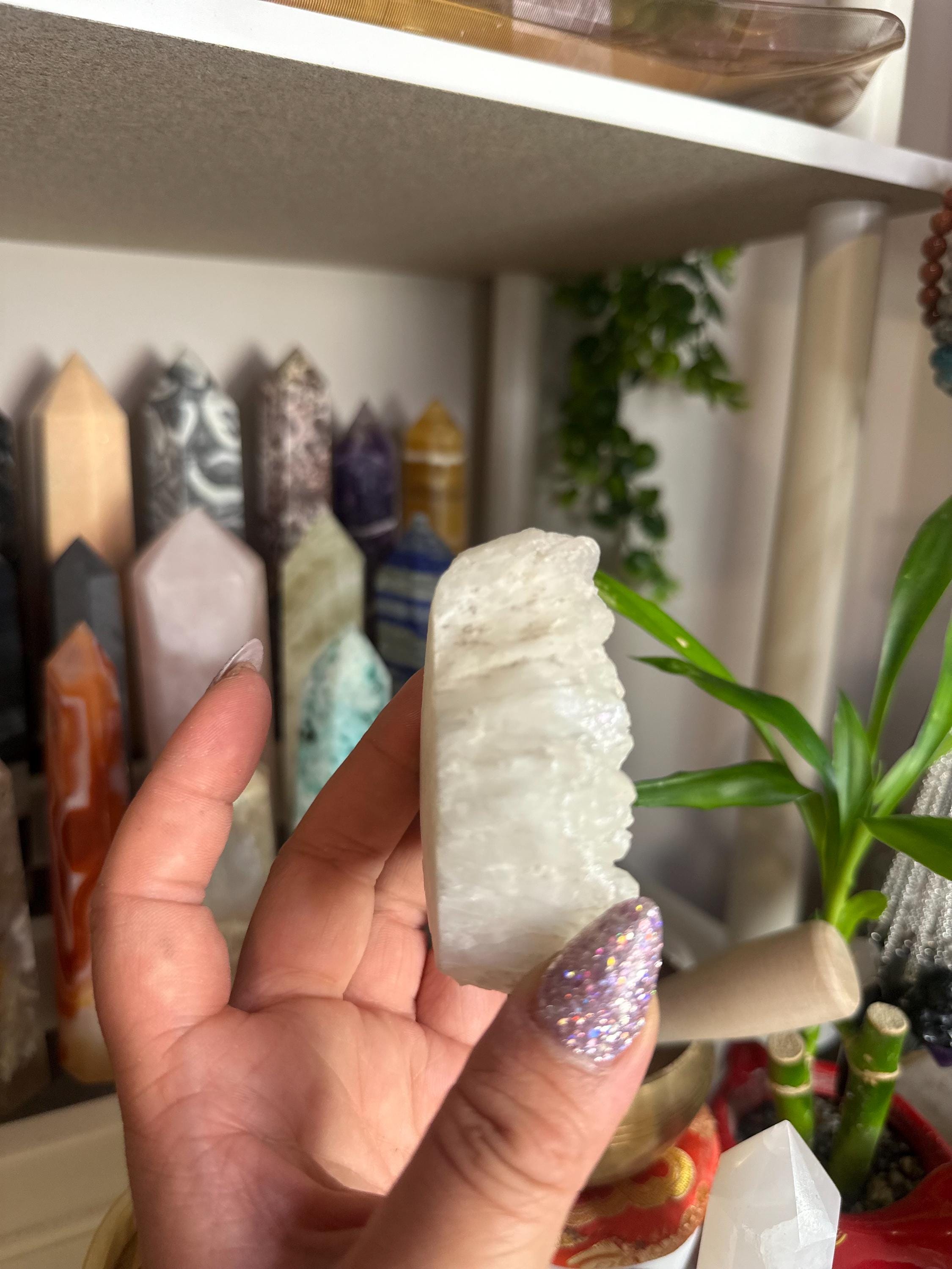 Crystal + Rocks| Rainbow Dusted Angel Aura |  Quartz Cluster | 3inch