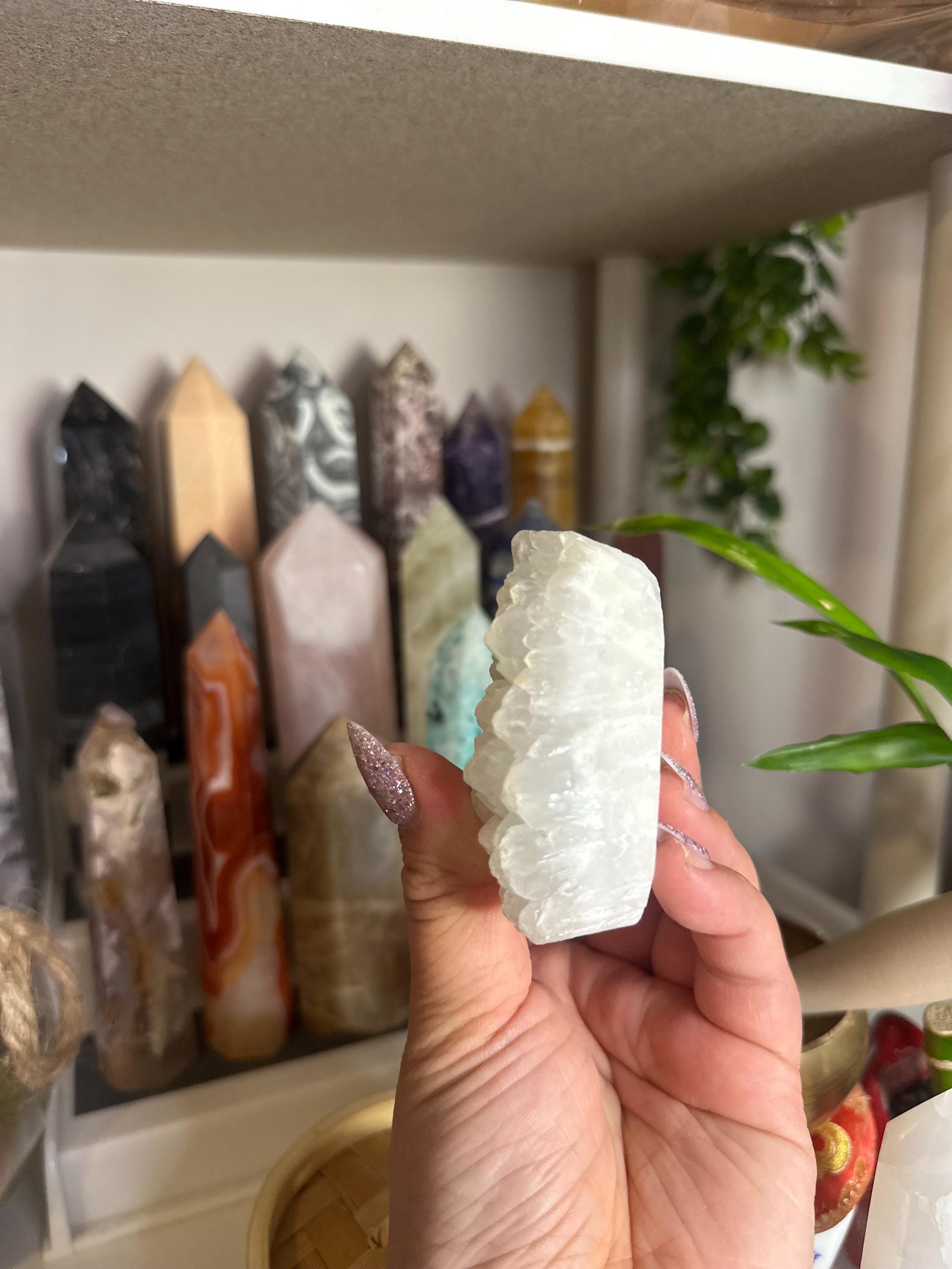 Crystal + Rocks| Rainbow Dusted Angel Aura |  Quartz Cluster | 3inch
