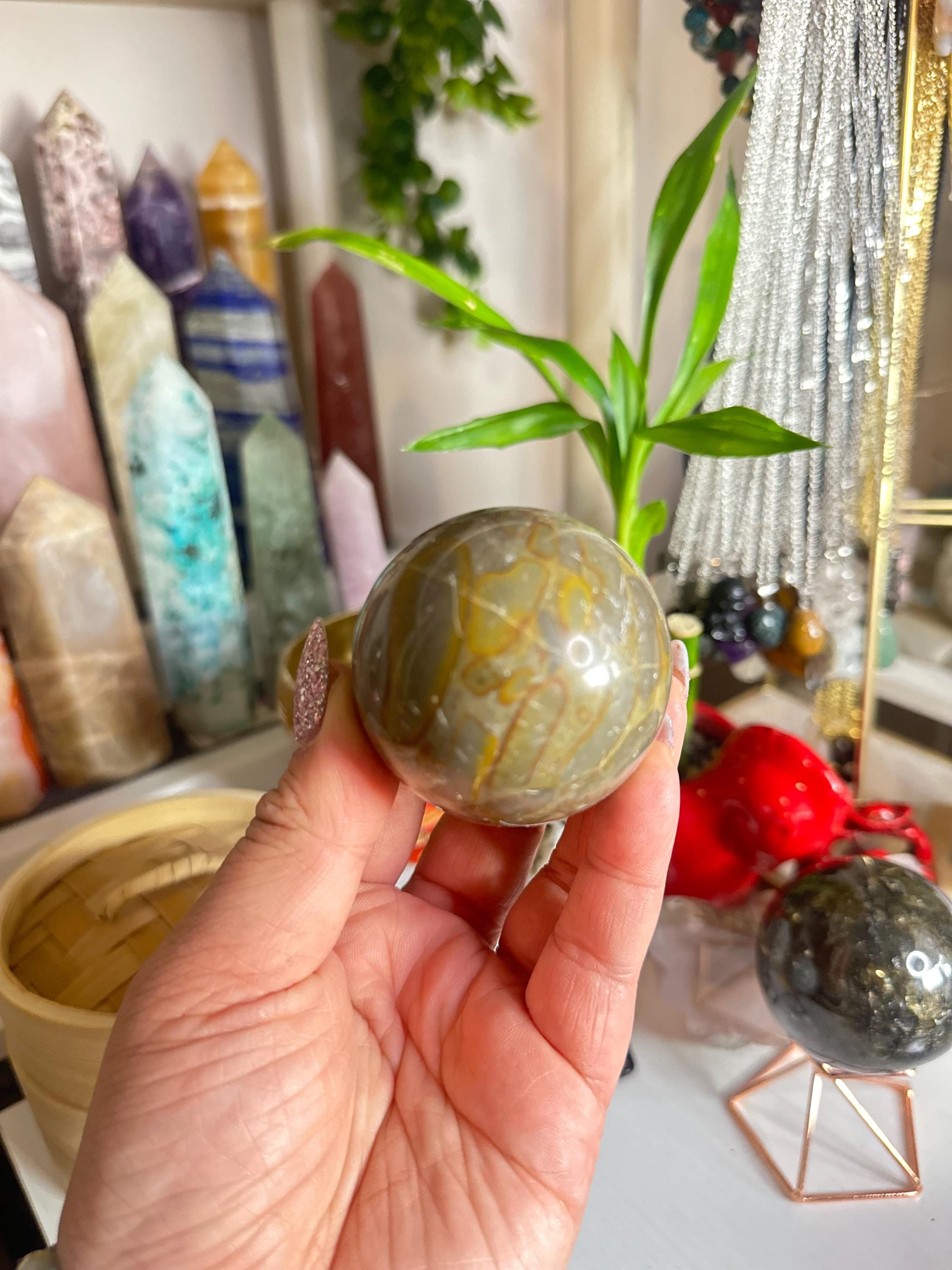 Crystal + Rocks | Polished | Picasso Jasper Sphere | 2inch