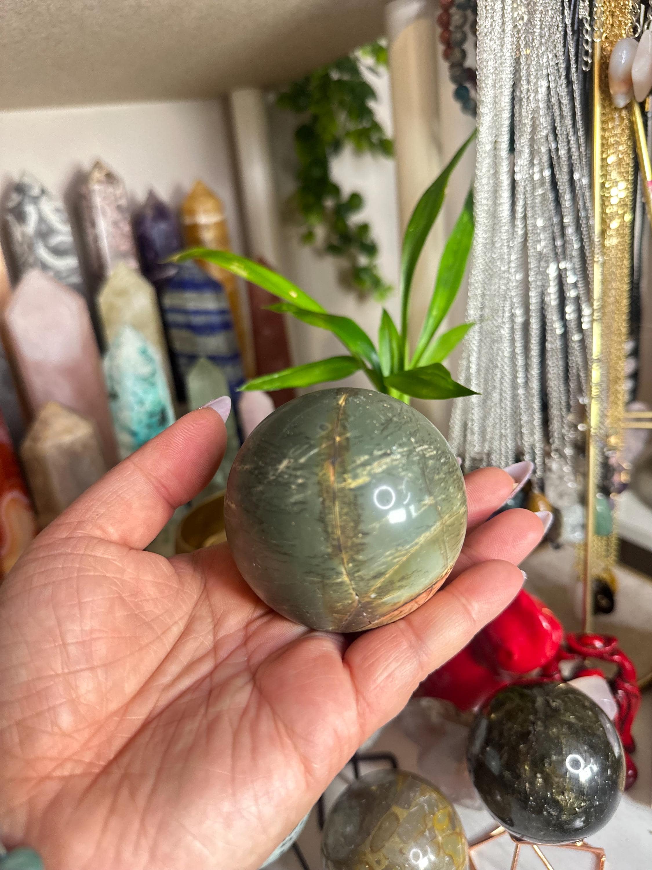 Crystal + Rocks | Polished | Picasso Jasper Sphere | 2inch