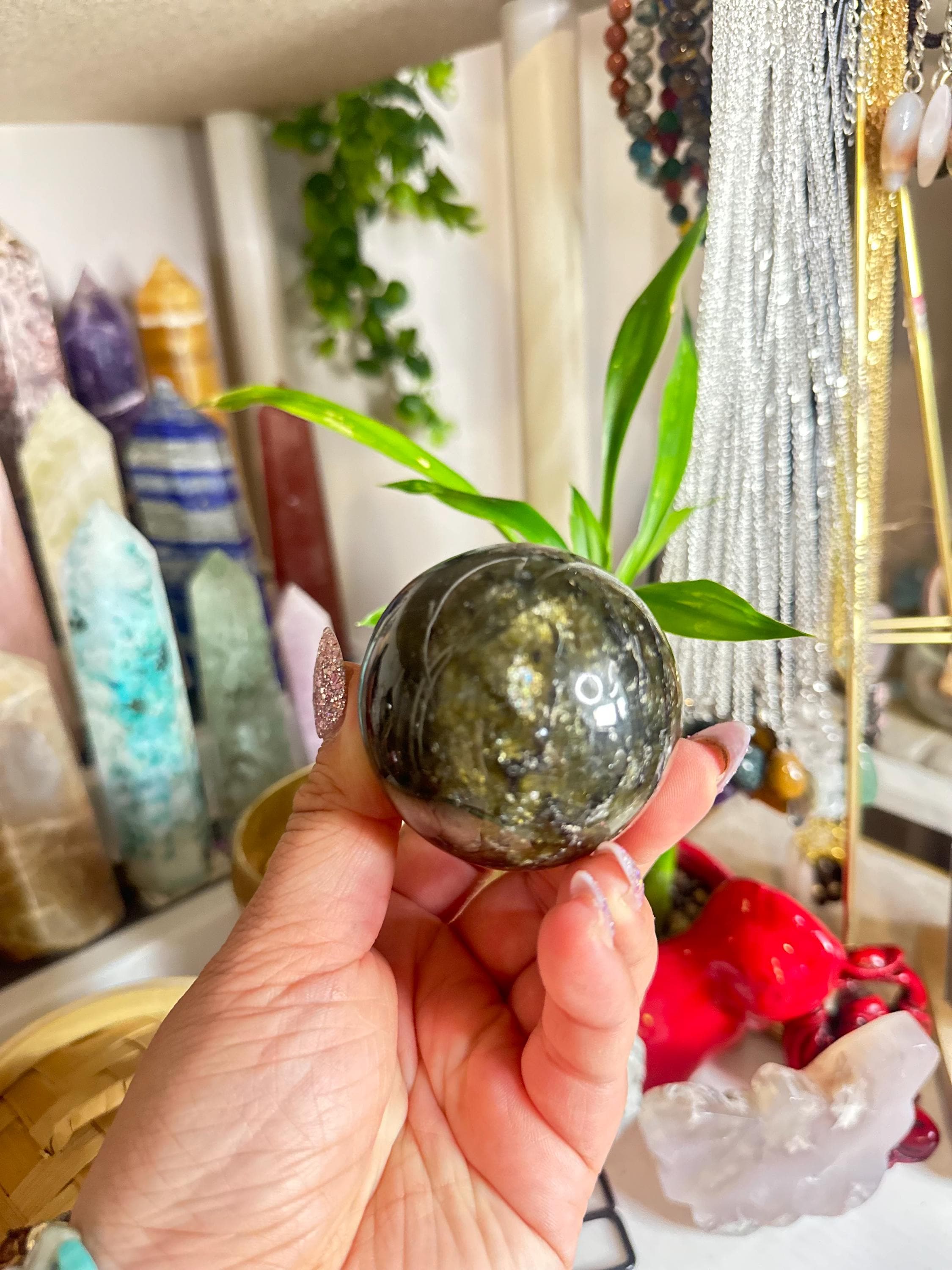 Crystal + Rocks | Polished | Labradorite Sphere | 2inch