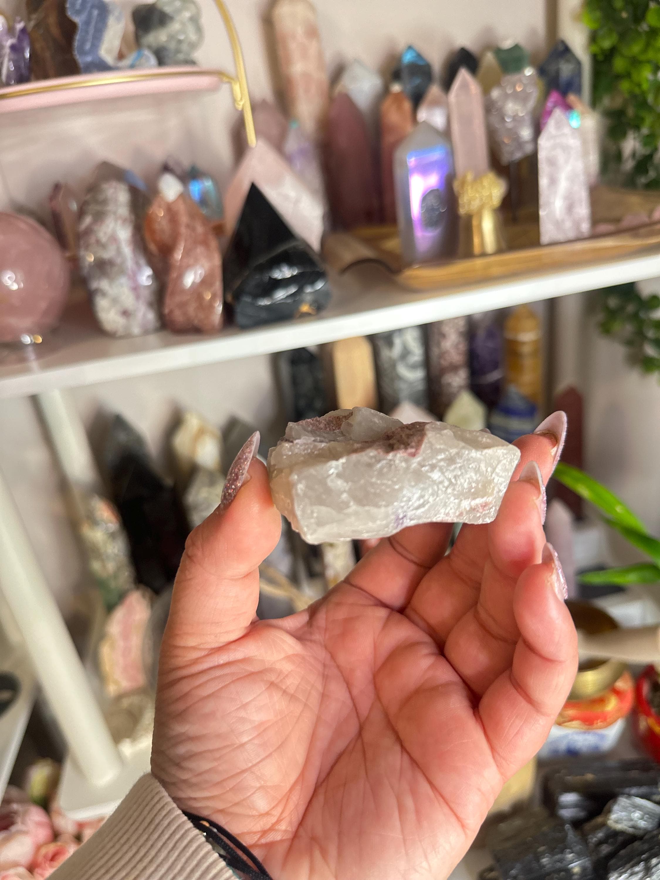 Crystal + Rocks | Raw | Pink Tourmaline on Quartz | 2.5inch